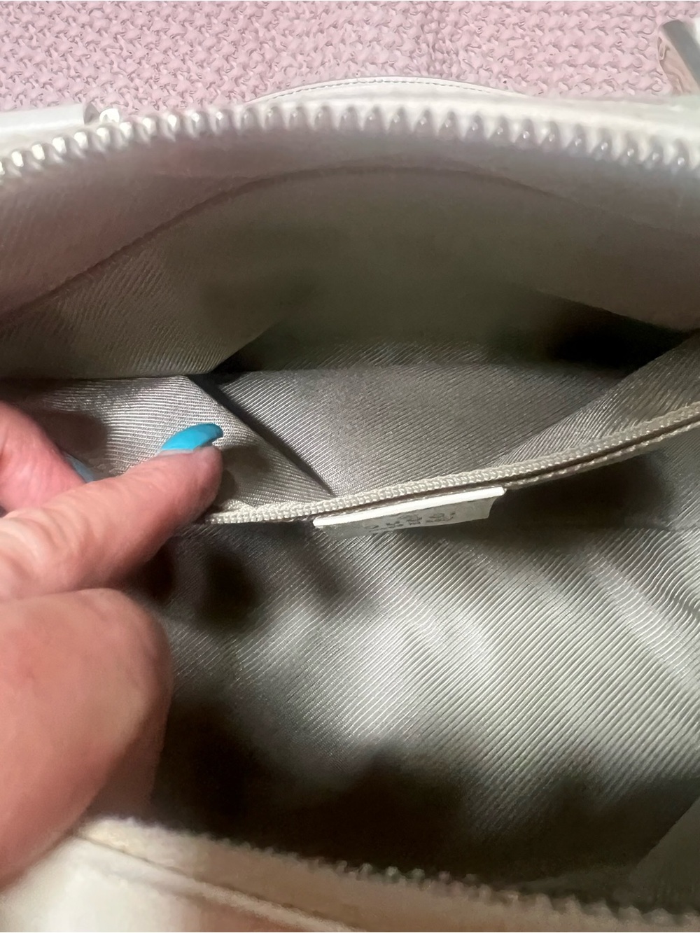 Gucci Vintage Light Blue/Teal GG Canvas Boston Satchel Bag - Picture 11 of 13